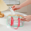 Travel Jelly Clear Waterproof Portable Wash Tote Bags Large Capacity Handbag