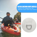 Stainless Steel Kayak D Ring Patch for PVC Inflatable Boat Canoe (White)