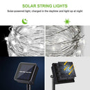 Solar String Lights Waterproof Copper Wire Fairy Lamp (Cold White 100LED) Newly