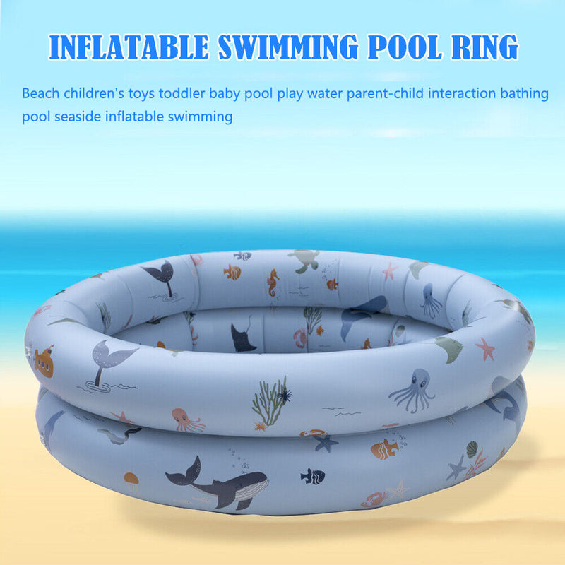 Children Bathing Tub Inflatable Swimming Pool Baby Kids Beach Toys (Ocean) Newly