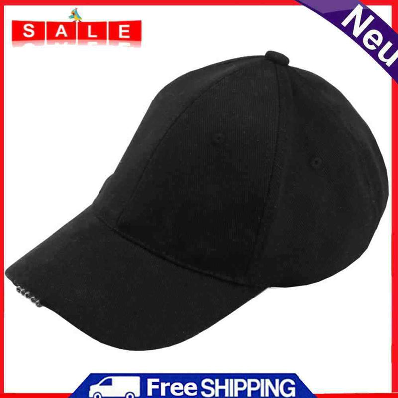 Rechargeable Cap with 5 LED Light Flashlight Night Walking Cycling Baseball Hat