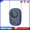 Bladeless Neck Digital Fan Silent Sport Travel Personal Desktop Fan (Blue)