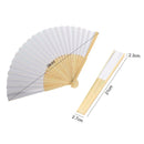 Blank White DIY Paper Bamboo Folding Fan for Hand Practice Calligraphy Draw