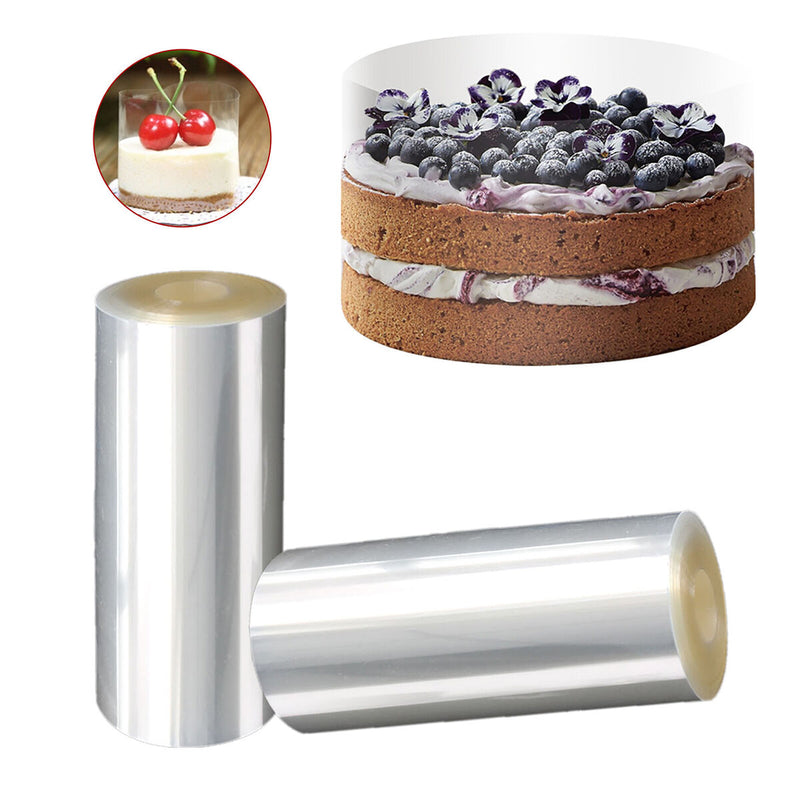 Cake Collars Transparent Cake Rolls Acetate Sheets for Mousse (4.72in) Newly