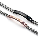 Jewelry Crystal Crown Stainless Steel His Queen Her King Couple Bracelets