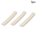 Bone Guitar Nuts Saddles Blank for Electric Classical Guitar Bass (3pcs) Newly