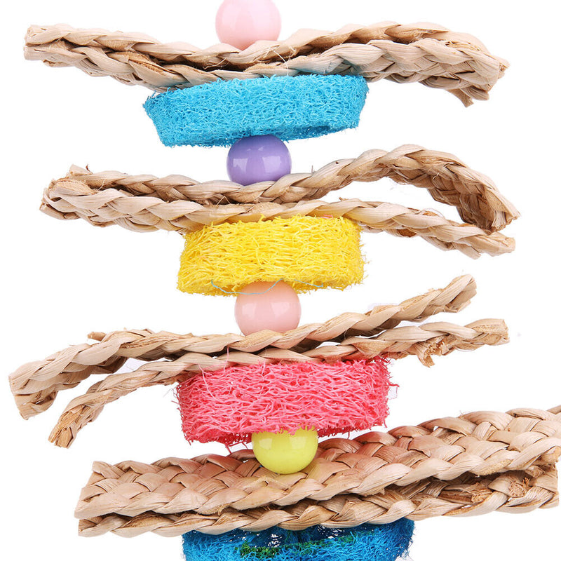 Parrot Toys Pet Bird Bites Climb Chew Toys Parakeet Budgie Hanging Swing Newly