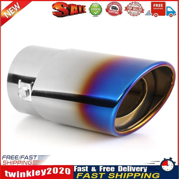 Burnt Blue Straight Stainless Steel Car Auto Exhaust Tip Muffler Silencer Newly