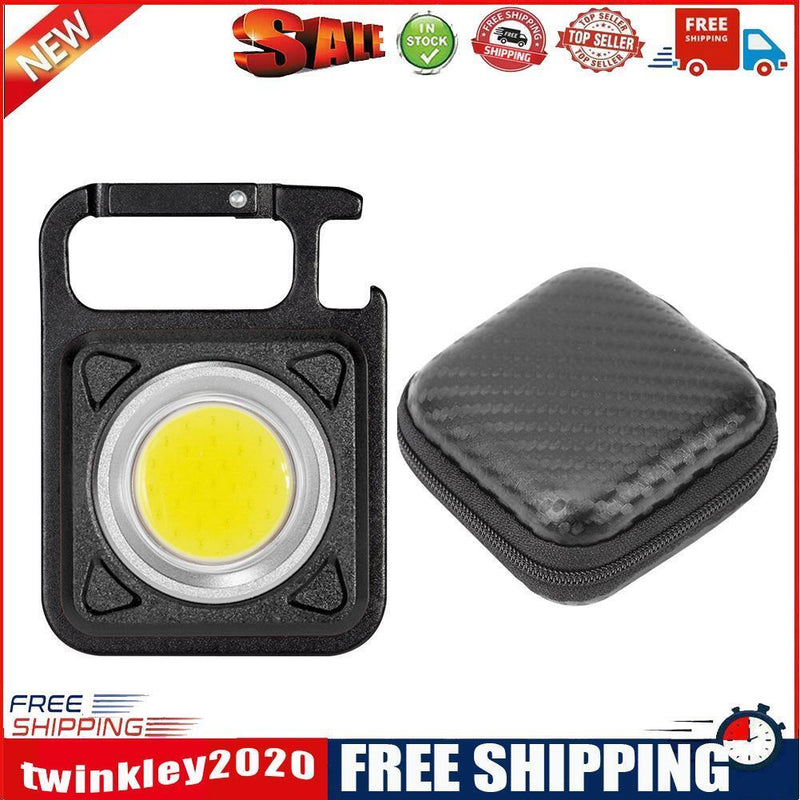 LED Keychain Flashlight 500 Lumen Outdoor Camping Working Light (Black+Box)