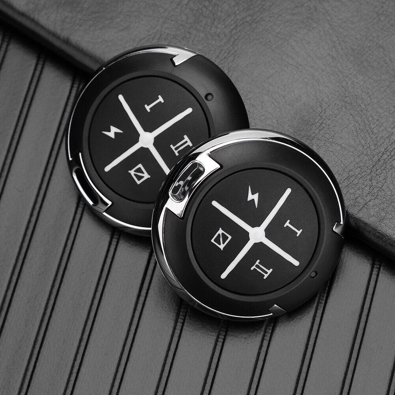 Round 433MHz Remote Control Garage Door Electric Gate Clone Key Fob (2pcs)