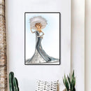 Elegant Lady Oil Paint By Numbers DIY Handpainted on Canvas Home Decoration