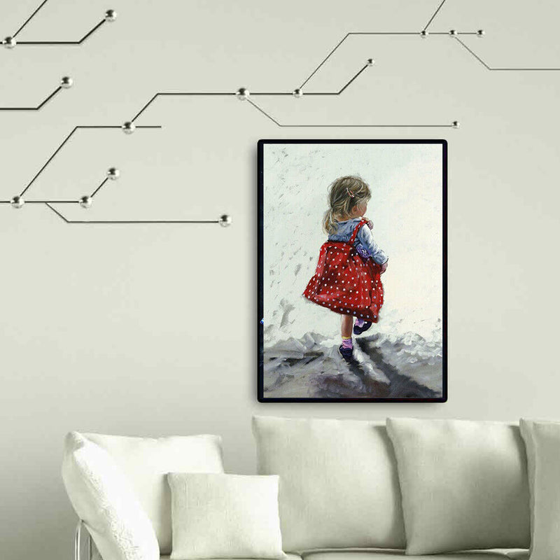 Diamond Painting 5D Full Square Drill Mosaic DIY Red Skirt Little Girl Kits