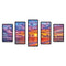 Full Cross Stitch 11CT Cotton Thread DIY 5 Panels Sea Sunset Home Decoration Set