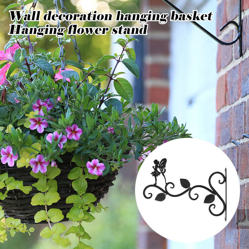 Plant Flower Pot Storage Basket Hook Iron Holder Home Romantic Decorati
