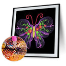 #A 5D DIY Diamond Painting Embroidered Butterfly Full Round Drill Art Crafts M