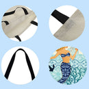 Mermaid Printed Shoulder Shopping Bag Casual Large Tote Handbag (40*40cm)