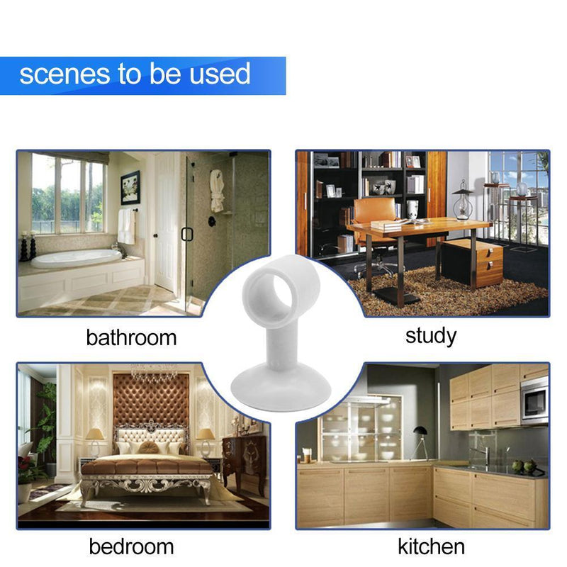 2pcs Anti-collision Doorknob Wall Crash Pad Door Handle Silencer (White) Newly