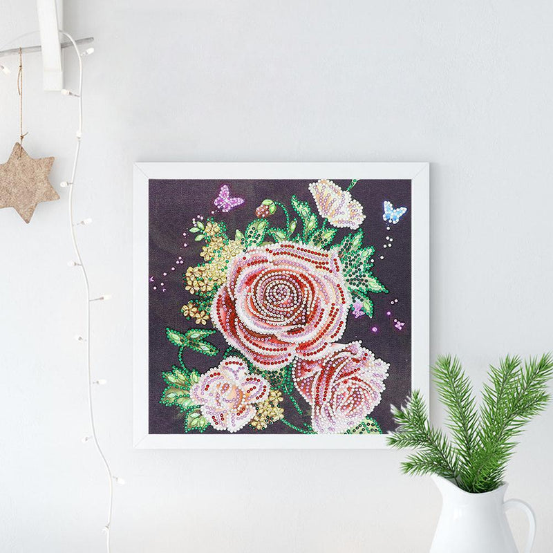 5D DIY Special Shaped Diamond Painting Flower Cross Stitch Mosaic Kit Decor