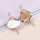 Clothes Accessories Ballet Girl Pin Crystal Badge Dancing Girl Brooches