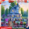 Flower Villa DIY Full Drill Round Diamond Painting Cross Stitch Art Craft Newly