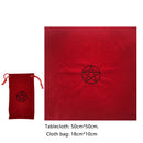 2pcs Vevet Altar Tarots Tablecloth with Bags Board Game Supplies (Red) Newly