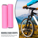2pcs Bicycle Soft Foam Silicone Sponge Anti-slip Handle Bar Grips (Pink) Newly