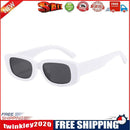 Rectangle Sunglasses for Women UV Protection Travel Beach Eyewear (White)