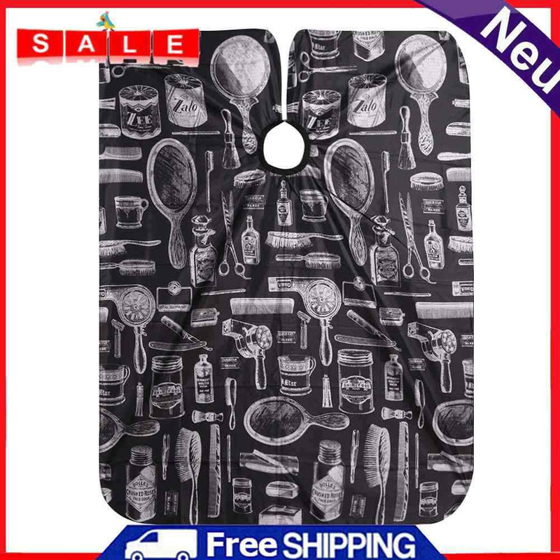 Apron Cartoon Pattern Cutting Hair Waterproof Cloth Salon Beard Hairdresser
