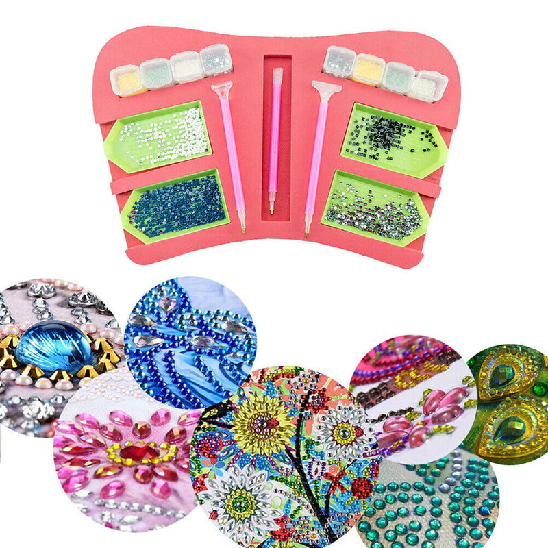 Diamond Painting Accessories Tray Beading Point Drill Pen Organizer Box DIY Kit
