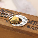 Chic Family Heart and Moon Necklace Pendant "I LOVE YOU TO THE MOON AND BACK"