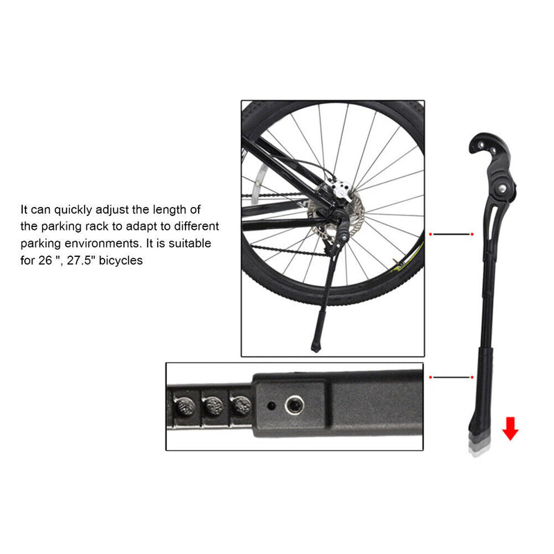 Mountain Bicycle Side Parking Support Stand Aluminum Adjustable Kickstand