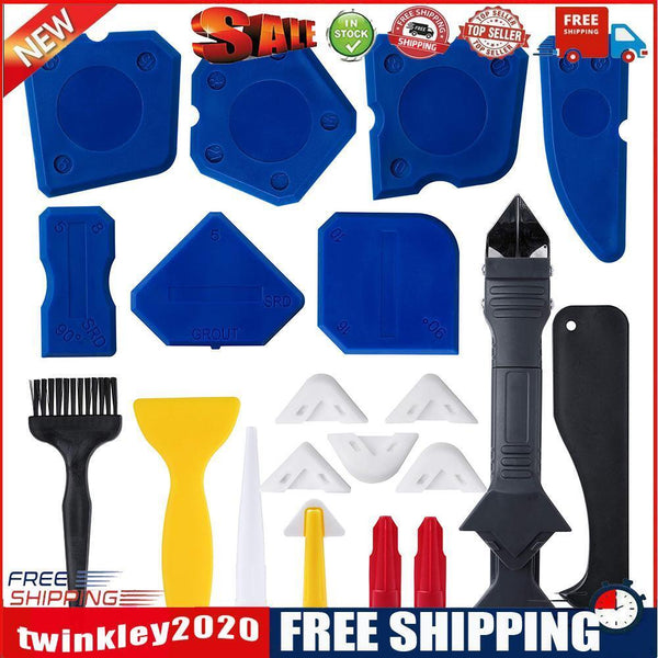 20 in 1 Caulk Nozzle Scraper Set Sealant Angle Scraper Grout Caulking Tools