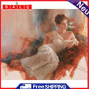 Canvas Paint By Numbers Lying Sofa Lady Oil Hand Painted Drawing Kit Home Decor