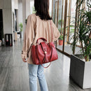 3pcs/set Lady Fashion Shoulder Handbag Pure Color Leather Tassel Top-handle Bag
