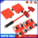 5pcs Moves Furniture Tool Transport Shifter Moving Wheel Slider Remover Set