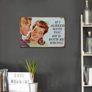 Couple Sheet Metal Drawing Metal Painting Tin Wall Home Poster Bedroom Sign