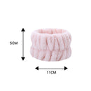 2pcs Absorbent Sweatband Flannel Waterproof for Washing Face (Light Pink)