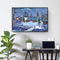 Snowy village 50x40cm Oil Paint By Numbers Picture DIY Painting HY2106002