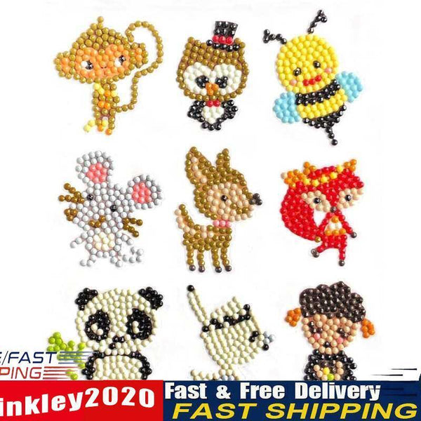 DIY Children Round Diamond Stickers Full Drill Diamond Painting Kits (D05) Newly