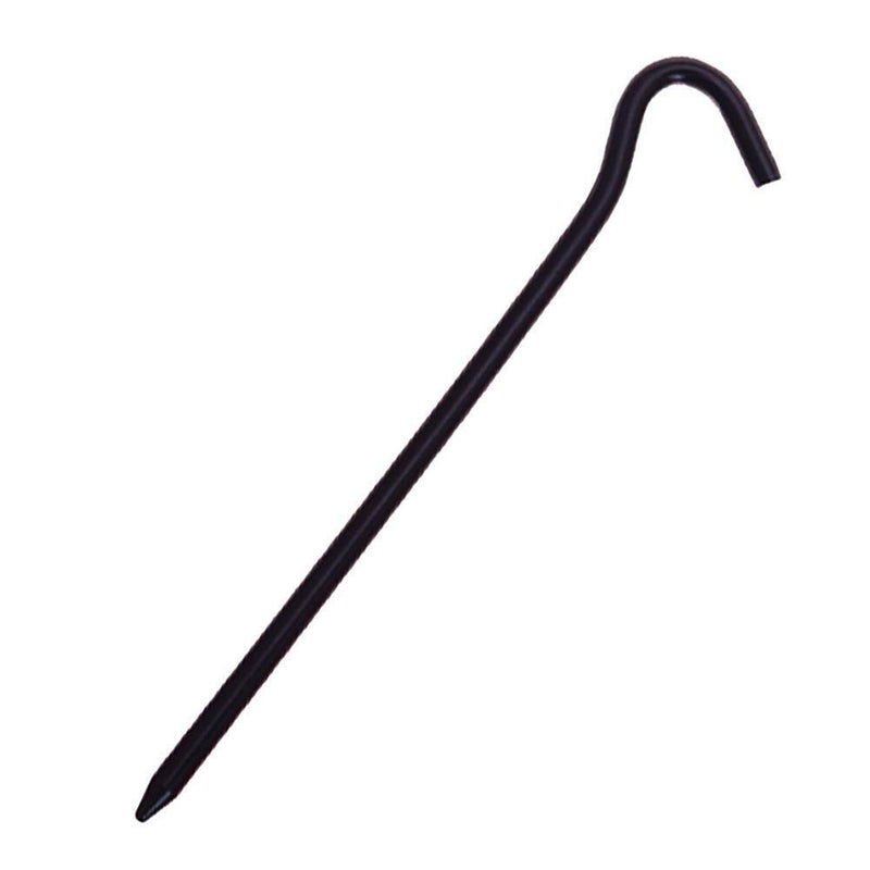 10pcs Aluminium Alloy Tent Pegs with Hooks Garden Stakes Ground Nail (Black