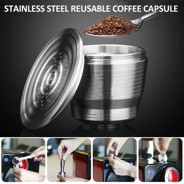 For Nespresso Steel Refillable Reusable Coffee Capsule Pods Filter`