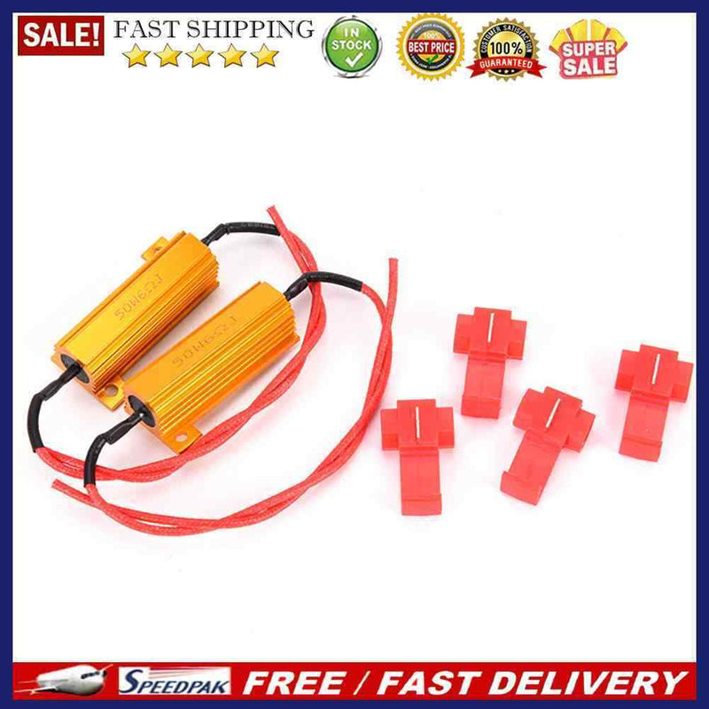 2pcs LED Car Light Resistance 50W 6ohm Load Resistors Turn Signal License L