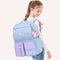 #A Lightweight Backpack Hit Color Middle School Kid Girl Book Rucksack with Pend