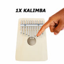 10-Key Thumb Piano DIY Kit Basswood Kalimba Set Musical Instrument for Beginner