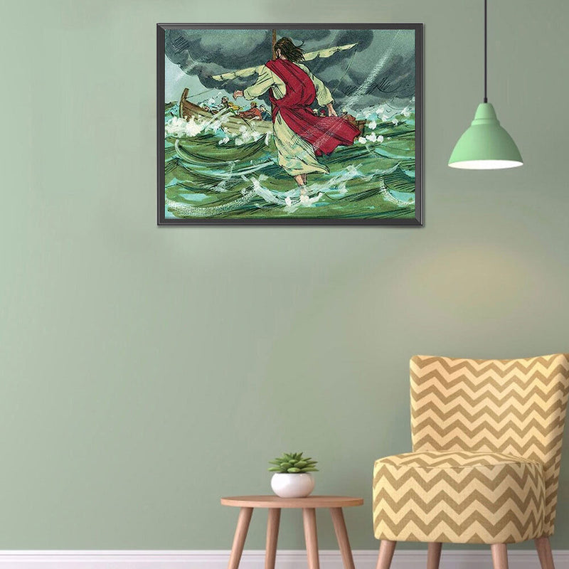 Waves Redemption Oil Paint By Numbers Kits DIY Home Decoration Gift Unframe