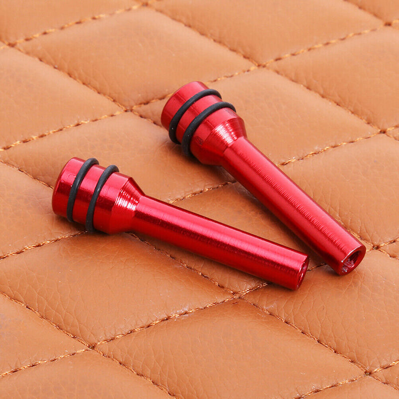 Universal Car Door Lock Knob Aluminum Alloy Door Lock Knob 2 inch (Red) Newly