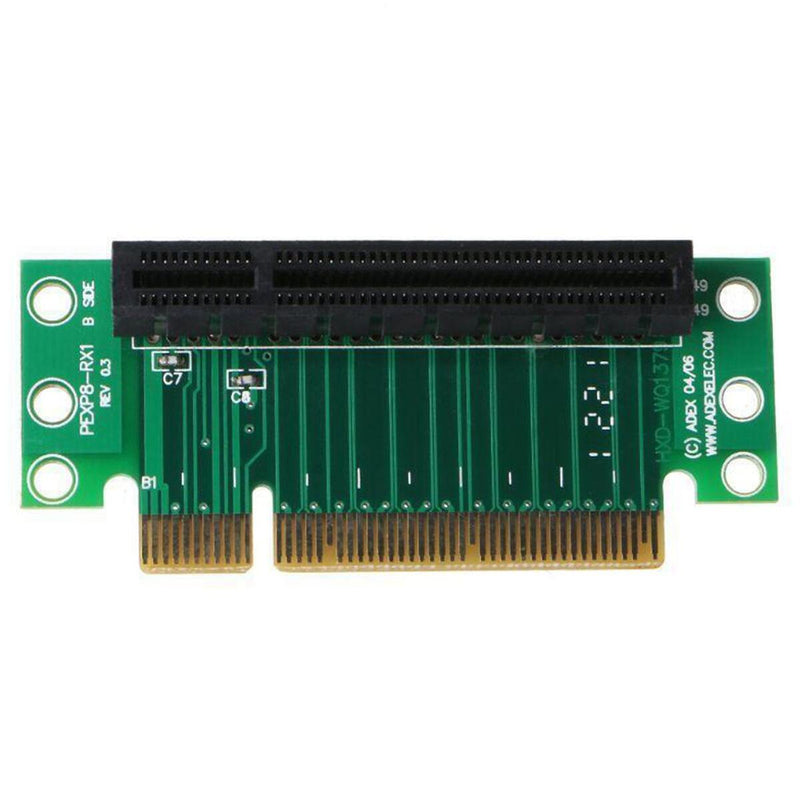 PCI Express 8X Riser Card 90° Right Angle Riser Adapter Card Converter 1U/2U`