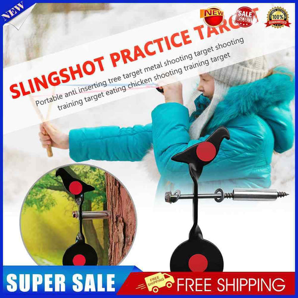 Metal Bird-Shaped Slingshot Training Target Plates Portable Alloy Shooting Train