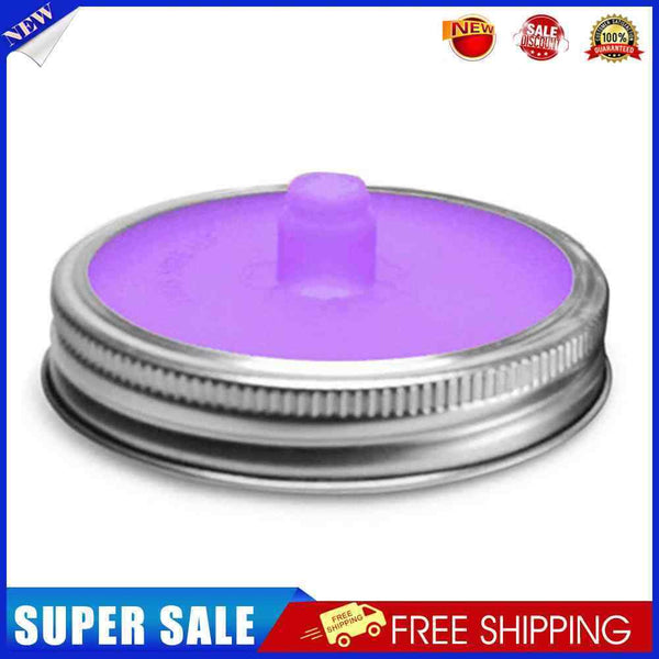 5pcs Wide Mouth Mason Jar Lids Silicone Seal Cover Pickles Cap(Purple)