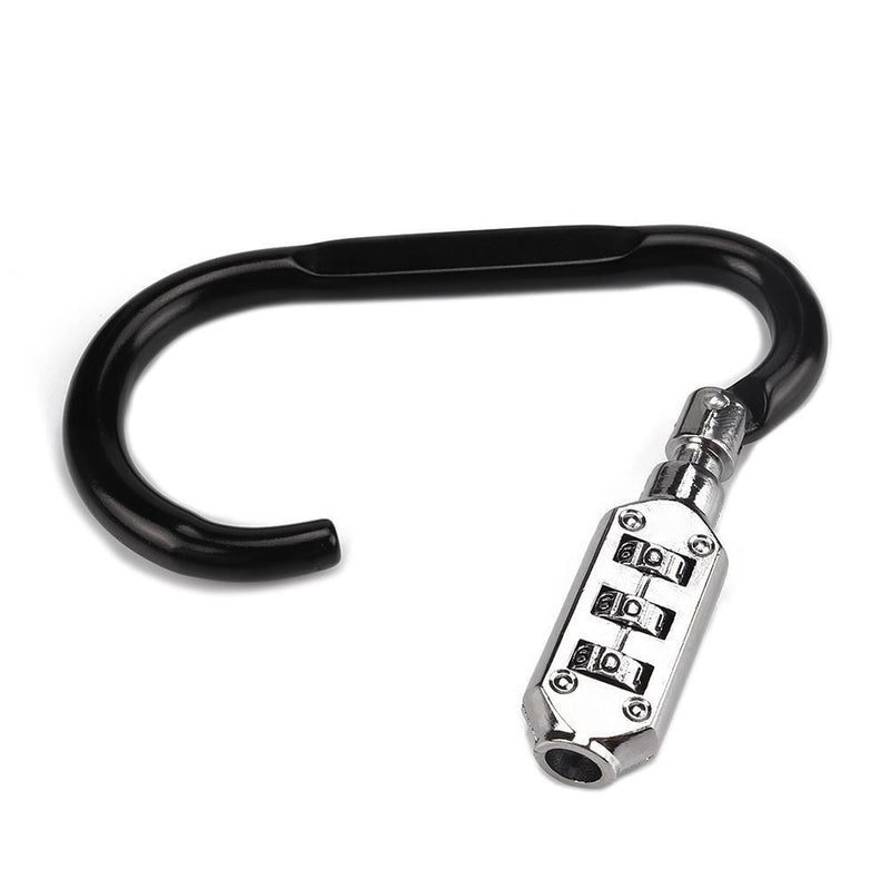 Motorcycle Helmet Lock Carabiner 3 Digit Combination Lock with Steel Wire R